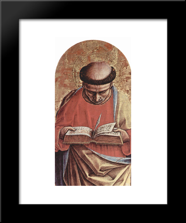 Saint Bartholomew 20x24 Black Modern Wood Framed Art Print Poster by Crivelli, Carlo