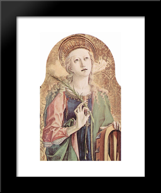 Saint Catherine Of Alexandria 20x24 Black Modern Wood Framed Art Print Poster by Crivelli, Carlo