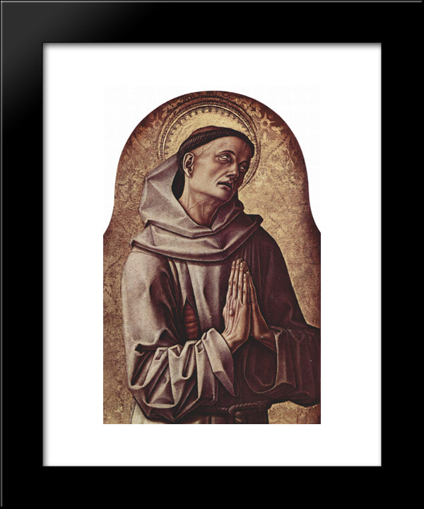 Saint Dominic 20x24 Black Modern Wood Framed Art Print Poster by Crivelli, Carlo