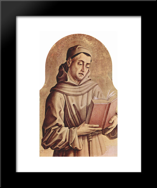 Saint Francis 20x24 Black Modern Wood Framed Art Print Poster by Crivelli, Carlo