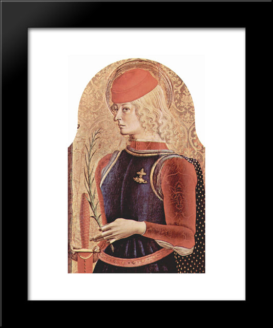 Saint George 20x24 Black Modern Wood Framed Art Print Poster by Crivelli, Carlo