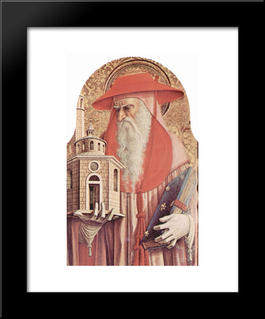 Saint Jerome 20x24 Black Modern Wood Framed Art Print Poster by Crivelli, Carlo