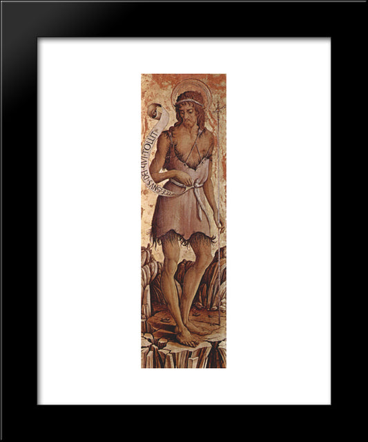 Saint John The Baptist 20x24 Black Modern Wood Framed Art Print Poster by Crivelli, Carlo