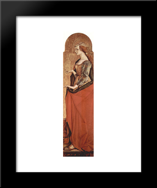 Saint Mary Magdalene 20x24 Black Modern Wood Framed Art Print Poster by Crivelli, Carlo