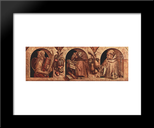 Saint Paul, Saint John Chrysostom And Saint Basil 20x24 Black Modern Wood Framed Art Print Poster by Crivelli, Carlo