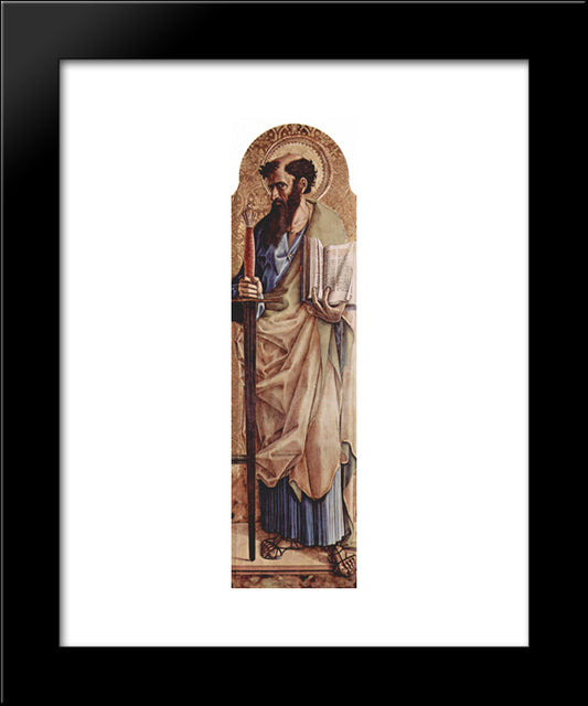 Saint Paul 20x24 Black Modern Wood Framed Art Print Poster by Crivelli, Carlo