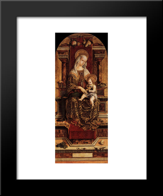 Virgin And Child 20x24 Black Modern Wood Framed Art Print Poster by Crivelli, Carlo