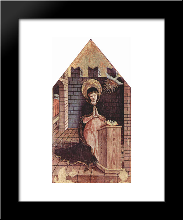 Virgin Annunciation 20x24 Black Modern Wood Framed Art Print Poster by Crivelli, Carlo