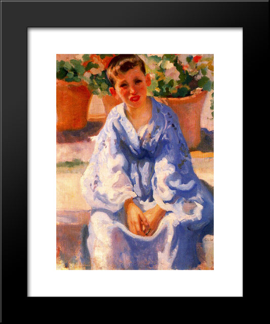 Child At The Sun 20x24 Black Modern Wood Framed Art Print Poster by Tejada, Carlos Saenz de
