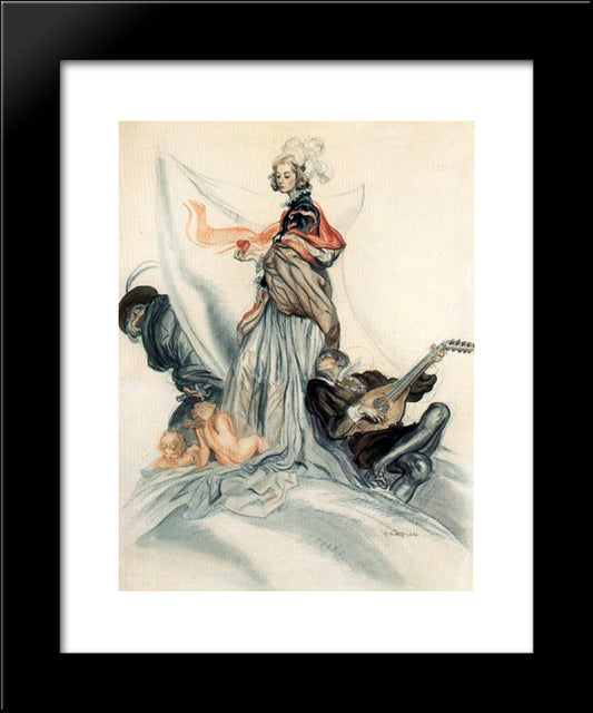 Colombina 20x24 Black Modern Wood Framed Art Print Poster by Tejada, Carlos Saenz de