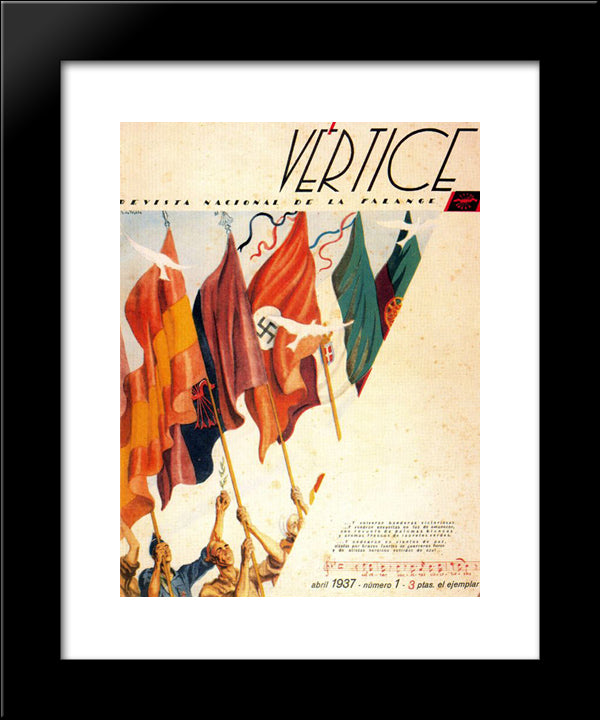 Cover For 'Verticle' Magazine 20x24 Black Modern Wood Framed Art Print Poster by Tejada, Carlos Saenz de