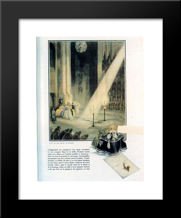 Death Of Don Miguel De Mahara 20x24 Black Modern Wood Framed Art Print Poster by Tejada, Carlos Saenz de