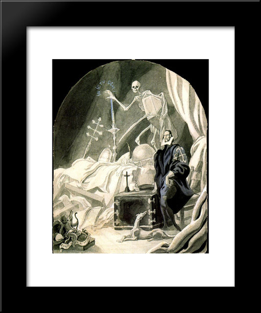 Don Juan. Illustration. 20x24 Black Modern Wood Framed Art Print Poster by Tejada, Carlos Saenz de