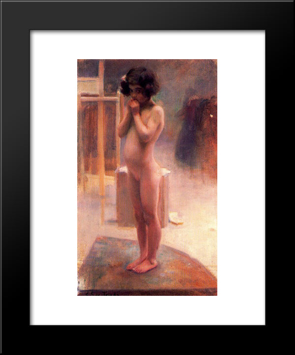 Nude Girl 20x24 Black Modern Wood Framed Art Print Poster by Tejada, Carlos Saenz de