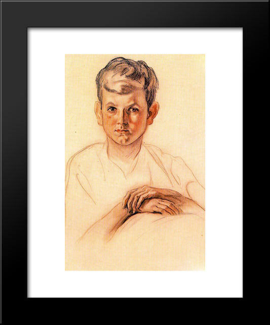 Portrait Of Carlos Saenz De Tejada Benvenuti 20x24 Black Modern Wood Framed Art Print Poster by Tejada, Carlos Saenz de