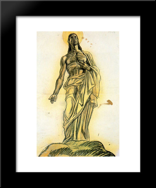 Sketch Of Decoration For The Dome - Convent Of Jesus And Mary College 20x24 Black Modern Wood Framed Art Print Poster by Tejada, Carlos Saenz de