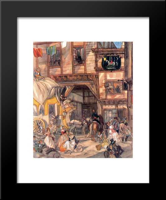 The Portalon. Vitoria, Fifties. 20x24 Black Modern Wood Framed Art Print Poster by Tejada, Carlos Saenz de