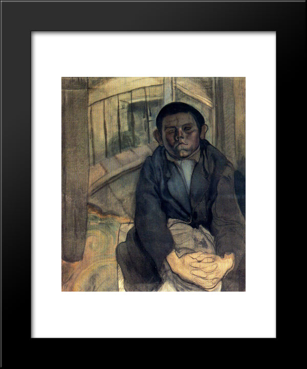 The Village Idiot 20x24 Black Modern Wood Framed Art Print Poster by Tejada, Carlos Saenz de