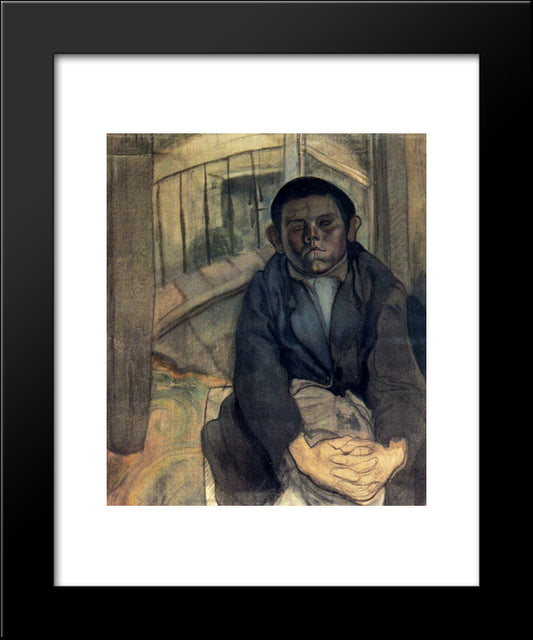 The Village Idiot 20x24 Black Modern Wood Framed Art Print Poster by Tejada, Carlos Saenz de