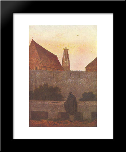 By The Townwall 20x24 Black Modern Wood Framed Art Print Poster by Friedrich, Caspar David