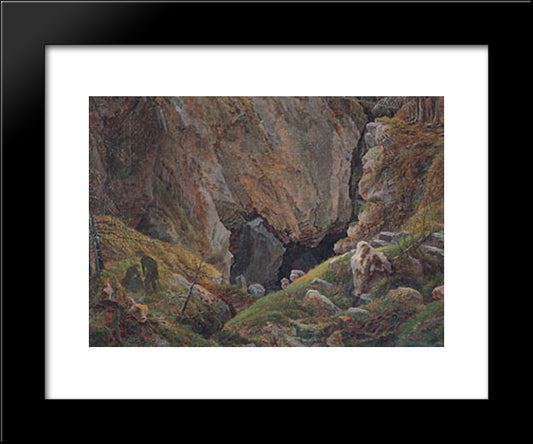 Canyon In The Resin 20x24 Black Modern Wood Framed Art Print Poster by Friedrich, Caspar David