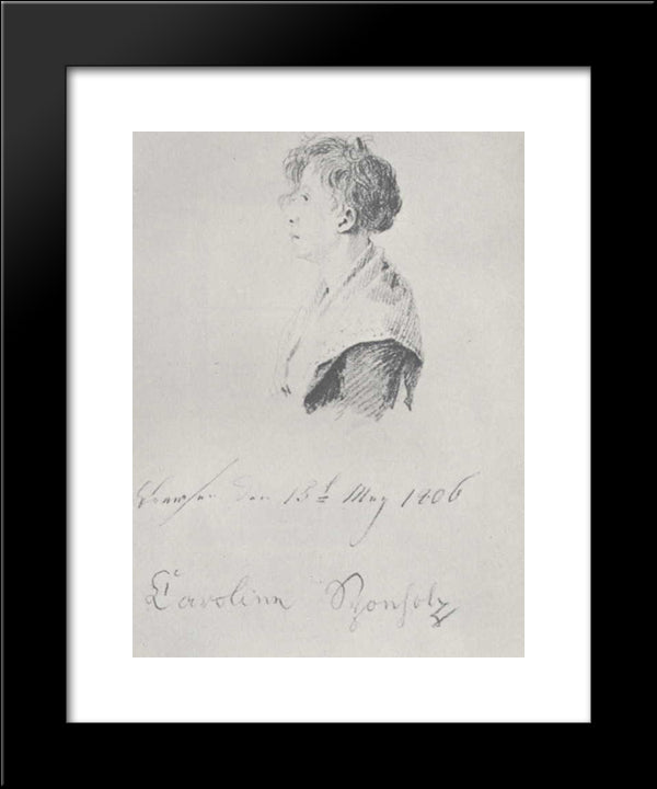 Caroline Sponholz 20x24 Black Modern Wood Framed Art Print Poster by Friedrich, Caspar David