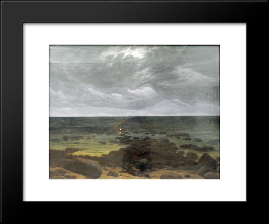 Coast Scene 20x24 Black Modern Wood Framed Art Print Poster by Friedrich, Caspar David