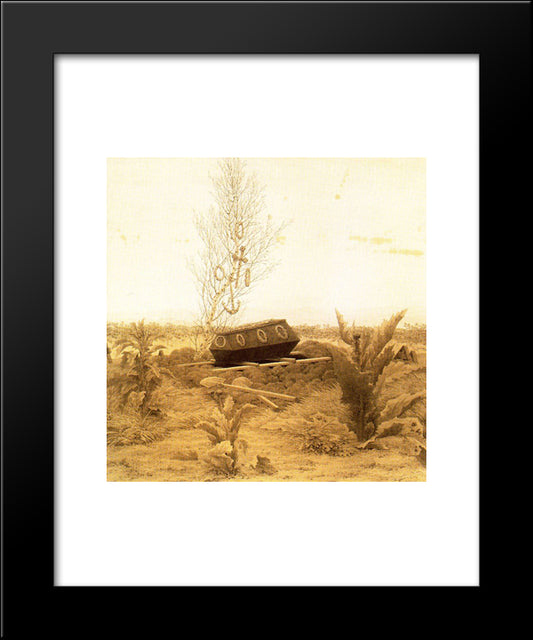 Coffin And Grave 20x24 Black Modern Wood Framed Art Print Poster by Friedrich, Caspar David