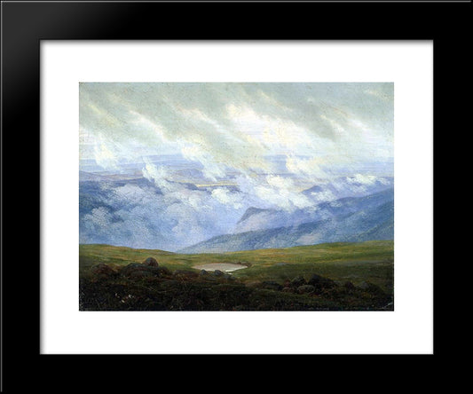 Drifting Clouds 20x24 Black Modern Wood Framed Art Print Poster by Friedrich, Caspar David