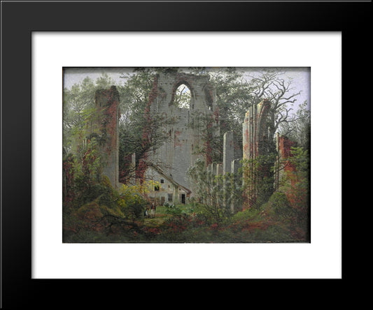 Eldena 20x24 Black Modern Wood Framed Art Print Poster by Friedrich, Caspar David