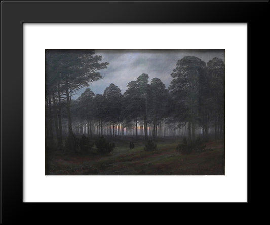 Evening 20x24 Black Modern Wood Framed Art Print Poster by Friedrich, Caspar David