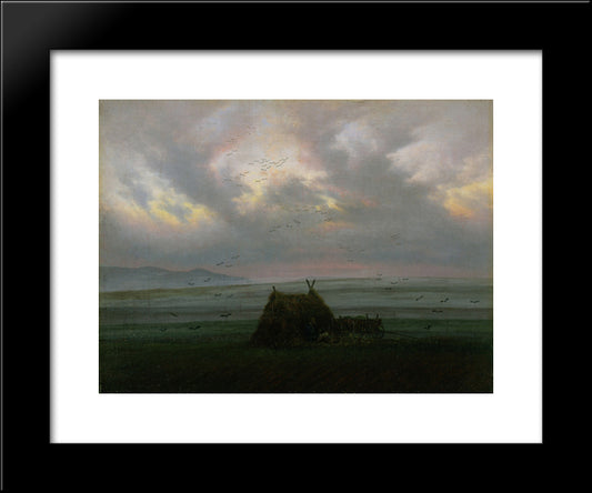 Fog 20x24 Black Modern Wood Framed Art Print Poster by Friedrich, Caspar David