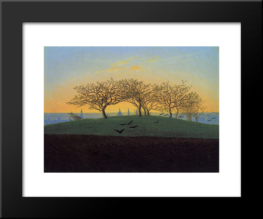 Hills And Ploughed Fields Near Dresden 20x24 Black Modern Wood Framed Art Print Poster by Friedrich, Caspar David