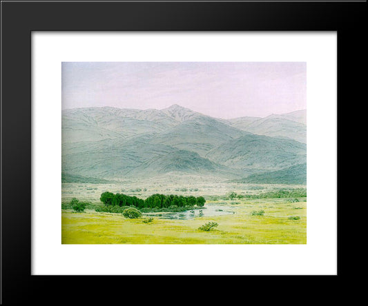 Landscape In The Riesengebirge 20x24 Black Modern Wood Framed Art Print Poster by Friedrich, Caspar David