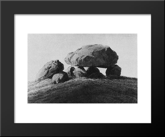 Megalithic Grave 20x24 Black Modern Wood Framed Art Print Poster by Friedrich, Caspar David