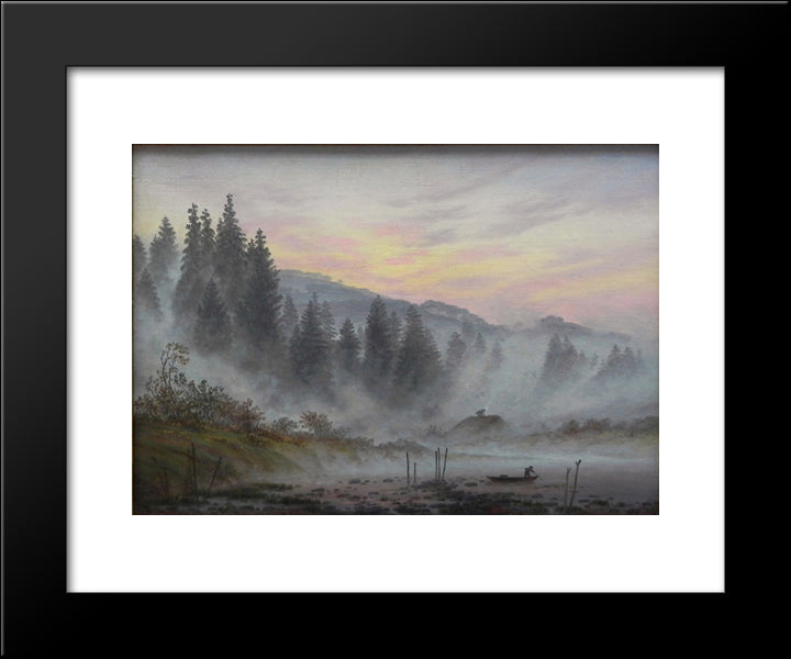 Morning 20x24 Black Modern Wood Framed Art Print Poster by Friedrich, Caspar David