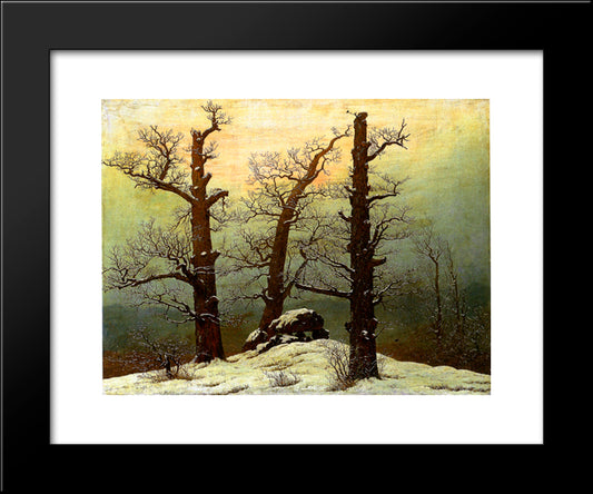 Passage Grave In The Snow 20x24 Black Modern Wood Framed Art Print Poster by Friedrich, Caspar David