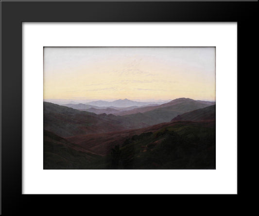 Riesengebirge 20x24 Black Modern Wood Framed Art Print Poster by Friedrich, Caspar David