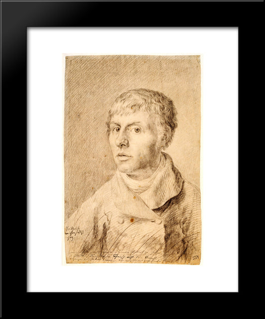 Self-Portrait As A Young Man 20x24 Black Modern Wood Framed Art Print Poster by Friedrich, Caspar David