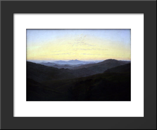 The Riesengbirge 20x24 Black Modern Wood Framed Art Print Poster by Friedrich, Caspar David