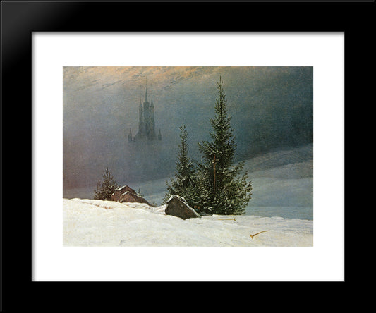 Winter Landscape 20x24 Black Modern Wood Framed Art Print Poster by Friedrich, Caspar David