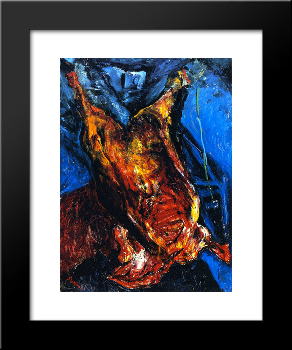 Carcass Of Beef 20x24 Black Modern Wood Framed Art Print Poster by Soutine, Chaim