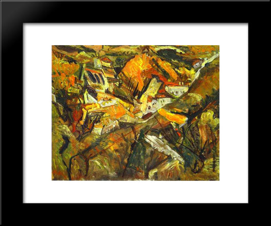 Ceret Landscape 20x24 Black Modern Wood Framed Art Print Poster by Soutine, Chaim