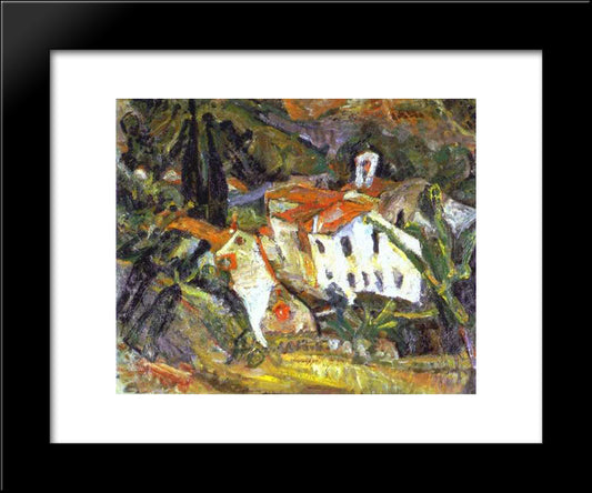 Ceret Lanscape 20x24 Black Modern Wood Framed Art Print Poster by Soutine, Chaim