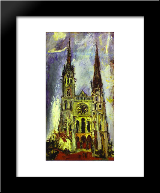 Chartres Cathedral 20x24 Black Modern Wood Framed Art Print Poster by Soutine, Chaim