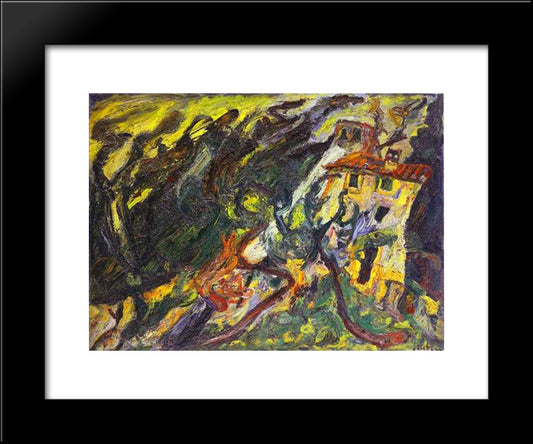 Gorge De Loup-Sur-Vence 20x24 Black Modern Wood Framed Art Print Poster by Soutine, Chaim