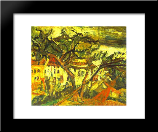 Landscape Of The South Of France 20x24 Black Modern Wood Framed Art Print Poster by Soutine, Chaim