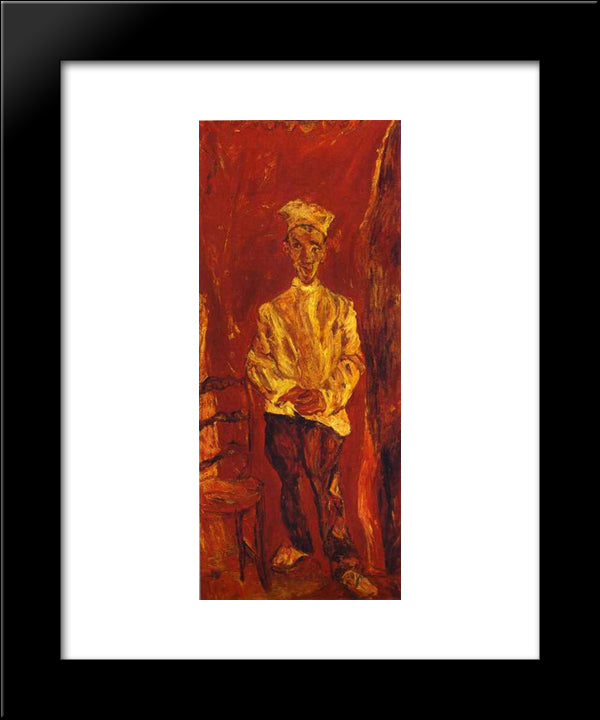 Little Pastry Cook 20x24 Black Modern Wood Framed Art Print Poster by Soutine, Chaim