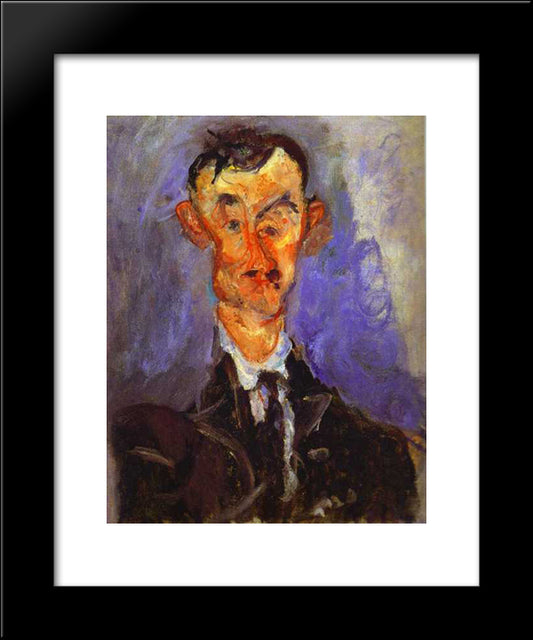 Portrait Of Emile Lejeune 20x24 Black Modern Wood Framed Art Print Poster by Soutine, Chaim