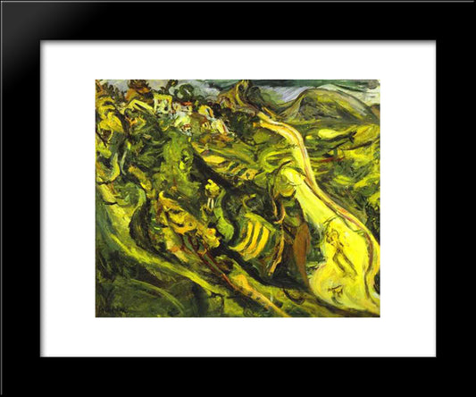 Road At Cagnes 20x24 Black Modern Wood Framed Art Print Poster by Soutine, Chaim